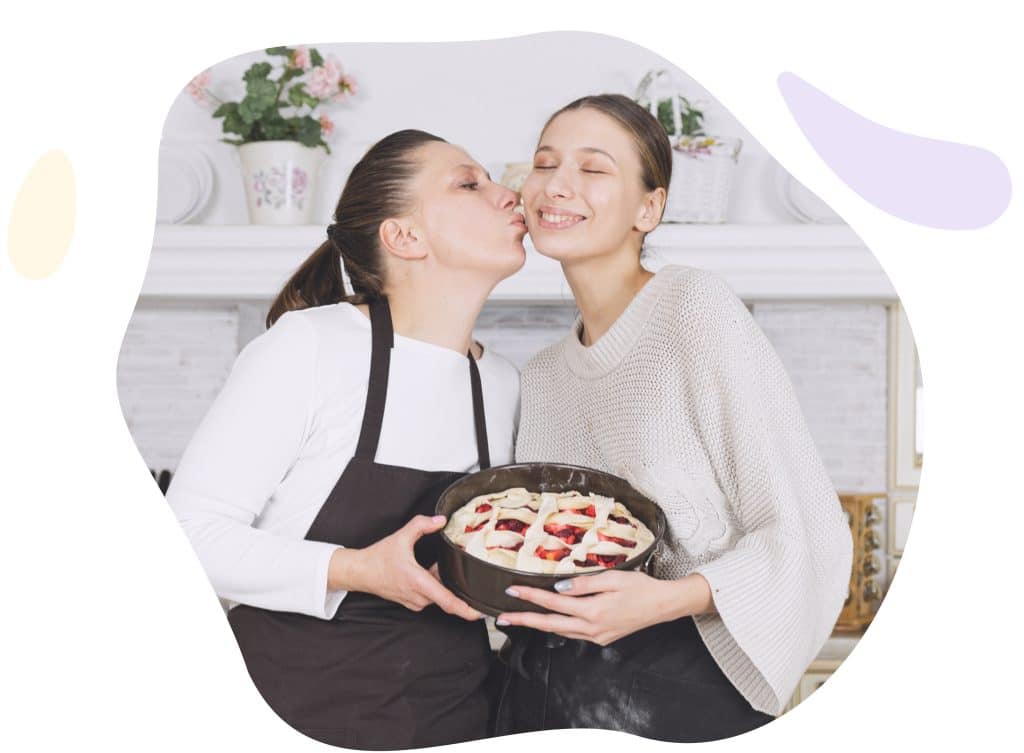 Sisters having fun during the holidays