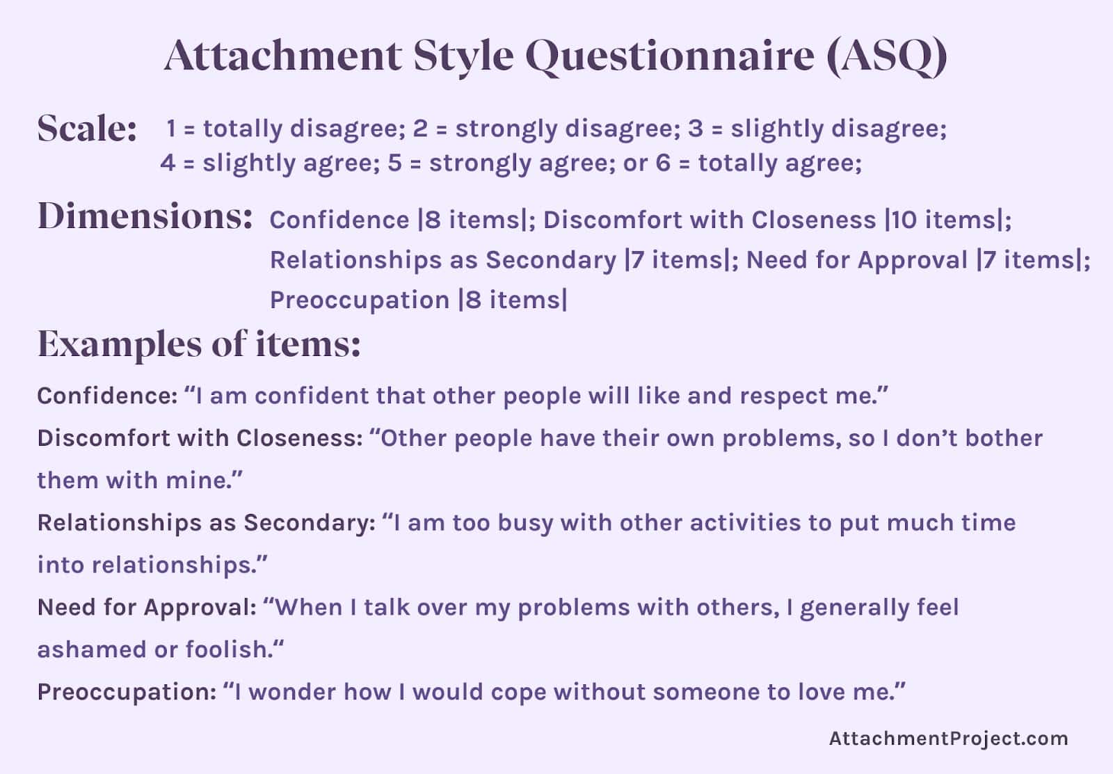 10 Attachment Style Questionnaire for Adults